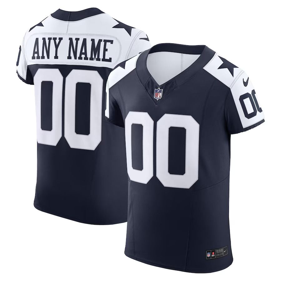 Men Dallas Cowboys Nike Navy Vapor F.U.S.E. Elite Custom NFL Jerseys